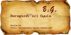 Beregszászi Gyula névjegykártya