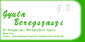 gyula beregszaszi business card